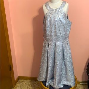 Beautiful silver dress with floral pattern design